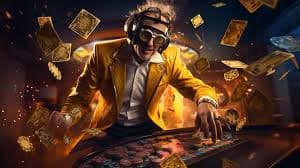 Antar muka permainan Lightning Baccarat slot 77 menampilkan pengganda, meja, dan opsi taruhan